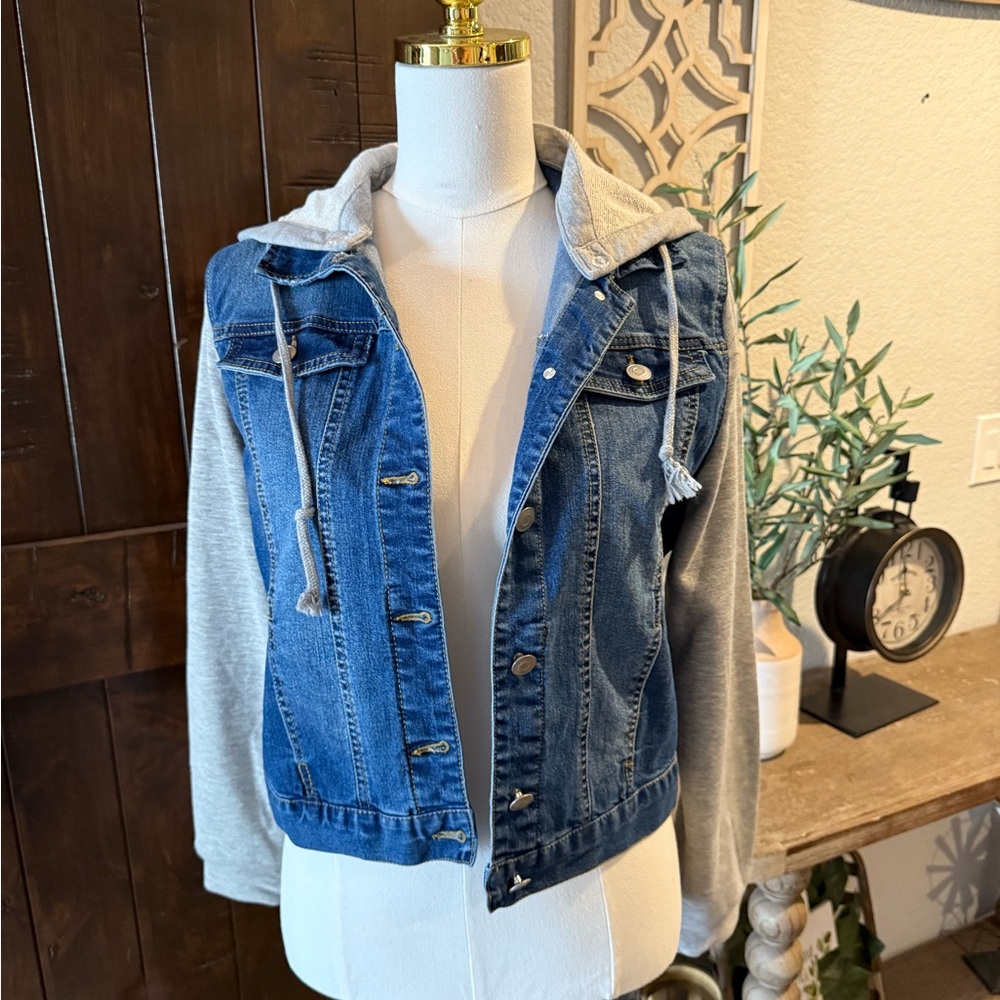 Love Tree Denim Jacket - Light Blue with White Label